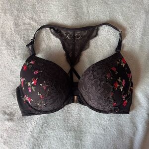 Cacique embroidered floral racer back bra